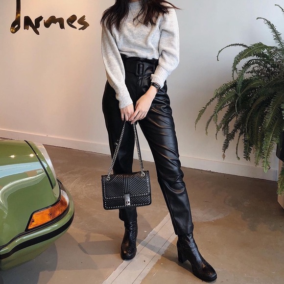 H&M Faux Leather Trousers - Picture 1 of 5